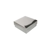 Komple Karton Kutu Düz Renk 6X6X2.5 CM (25 Adet)  Gümüş - 1