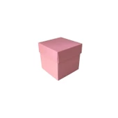 Komple Karton Kutu Düz Renk 6X6X6 CM (25 Adet)  Pembe - 1