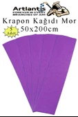 Krapon Kağıdı 50x200 cm 5 Adet Renkli Grapon Kağıdı Okul Sınıf Etkinlik Kreş Okul Öncesi Kırapon Grafon - 2