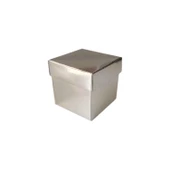 Komple Karton Kutu Düz Renk 6X6X6 CM (25 Adet)  Gümüş - 1