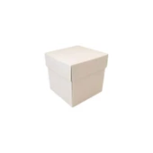 Komple Karton Kutu Düz Renk 6X6X6 CM (25 Adet)  Beyaz - 1