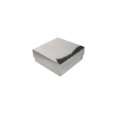 Komple Karton Kutu Düz Renk 8X8X3 CM (25 Adet)  Gümüş - 1