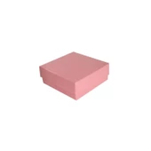 Komple Karton Kutu Düz Renk 8X8X3 CM (25 Adet)  Pembe - 1