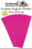 Krapon Kağıdı 50x200 cm 5 Adet Renkli Grapon Kağıdı Okul Sınıf Etkinlik Kreş Okul Öncesi Kırapon Grafon - 3