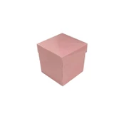 Komple Karton Kutu Düz Renk 7X7X7 CM (25 Adet)  Pembe - 1