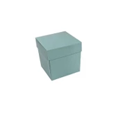 Komple Karton Kutu Düz Renk 7X7X7 CM (25 Adet)  Mavi - 1