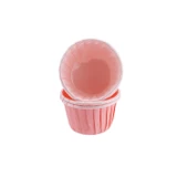 Cupcake Kalıbı  Küçük Boy Düz Renk  44X35  MM (50 Adet)  Pembe - 1