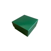 Komple Karton Kutu Düz Renk 10X10x5 CM  (25 Adet)  Yeşil - 1