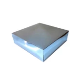 Komple Karton Kutu 15X15X3 CM (10 Adet)  Gümüş - 1