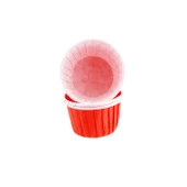 Cupcake Kalıbı  Küçük Boy Düz Renk  44X35  MM (50 Adet)  Kırmızı - 1