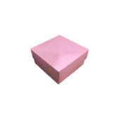 Komple Karton Kutu Düz Renk 10X10x5 CM  (25 Adet)  Pembe - 1