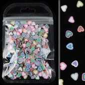 Karışık Glitter Doldu Malzemesi  Epoksi Reçine Dolgusu Figür 5 GR  Kalpli Modelleri - 1