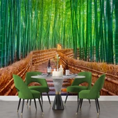 Bambu Ormanı Manzaralı Duvar Kağıdı thumbnail 5