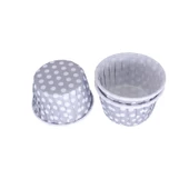 Cupcake Kalıbı Orta Boy 50*39 Mm (100 Adet)  Puantiyeli Gümüş - 1