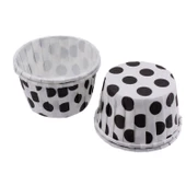 Cupcake Kalıbı Orta Boy 50*39 Mm (100 Adet)  Puantiyeli  Beyaz - 1