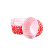 Cupcake Kalıbı Minik Boy 38*30 Mm (50 Adet)  Puantiyeli Kırmızı - 1