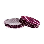 Cupcake Kalıbı Pet Kapsül Oval Model Kek Kalıbı (100 Adet) F11  Puantiyeli Mor - 1