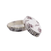 Cupcake Kalıbı Pet Kapsül Oval Sarmaşık Desenli Kek Kalıbı (100 Adet) F11 - 1