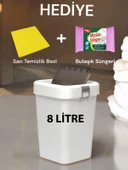 Technow Motek COB-410B 8 Litre Çöp Kutusu Kovası + Temizlik Seti - 1