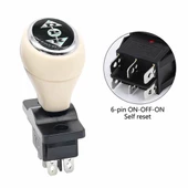 Joystick Kcd4 Anahtar Push Beyaz  İleri Geri Vites Kolu 16A 250V Akülü Çocuk Arabası Elektrikli Araç Oyuncak Switch Makine Motor Asansör Vinç Atv Gokart thumbnail 3