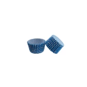 Kek Kalıbı Pet Kapsül 52X45 MM Kağıt Cupcake Kağıdı (100 Adet)  Puantiyeli Mavi - 1