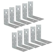 Mobilya Dolap Duvar Sabitleme 10 ADET Metal Köşebent 40x80x80 mm Bağlantı Aparatı L Demiri Gönye - 4