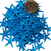 Polyester Deniz Yıldızı Minik Boy  0.5 CM- 1.5 CM (100 Adet)  Mavi - 1