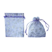 Kına Çerez Kesesi Lale Desenli 17X23 Cm (50 Adet)  Lila - 1