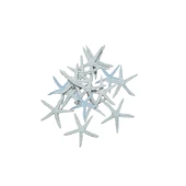 Polyester Deniz Yıldızı Simli  Beyaz  6 CM  (12 Adet) thumbnail 1