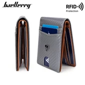 Baellerry Minimalist RFID Koruma Çift Kat Deri Çoklu Kart Cüzdan Erkek Kartlık - 11