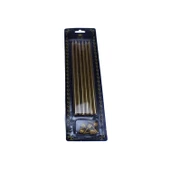 Doğum Günü Pasta Mumu Uzun Boy 18 CM (6 Adet)  Gold - 1