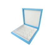 Karton Çikolata Kutusu 16&apos;lı Separatörlü 23.5 X 22.5 CM   Mavi - 1