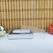 Asetat Kapaklı Karton Kutu 15X12X3 (50 Adet)  Gümüş - 1