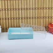 Asetat Kapaklı Karton Kutu 15X15X3 (50 Adet)  Mavi - 1