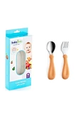 Babyjem Cam Rende + Turuncu Paslanmaz Çelik Çatal Kaşık Seti thumbnail 1