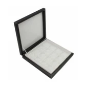 Karton Çikolata Kutusu 9 lu Separatörlü 18X19 CM  Siyah - 1