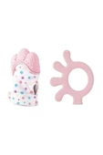 Babyjem 2'li Diş Kaşıma Seti Diş Kaşıyıcı Eldiven Diş Kaşıyıcı Ahtapot Pembe - 1