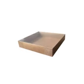 Asetat Kapaklı Karton Kutu Havlu Kutusu 25X25X5 CM (10 Adet)  Kraft - 1
