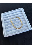 Ulaş Aksesuar  Altın Renk Unisex 4mm İtalyan Bileklik Vip Kararmaz Solmaz Erkek Çelik Bileklik - 1
