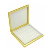 Karton Çikolata Kutusu 9 lu Separatörlü 18X19 CM  Altın - 1
