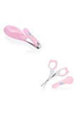 Babyjem Bebek Tırnak Makası Seti - Kapaklı Tırnak Makası + Çıt Çıt Tırnak Makası - Pembe - 1