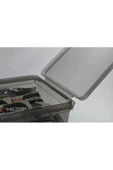 SUPERCUPP Plastik Kapaklı Kilitli - Gri Saklama Kabı 10 Adet 2 Lt & 10 Adet 1 Lt - 6