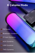 IPX7 Kablosuz Hoparlör Rgb Aydınlatmalı Fm Radyo Taşınabilir Bluetooth Hoparlör - 7