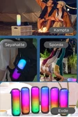 IPX7 Kablosuz Hoparlör Rgb Aydınlatmalı Fm Radyo Taşınabilir Bluetooth Hoparlör - 11