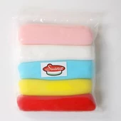 Şeker Hamuru 5 Renk (1 Kg) (Açık Renkler - 1