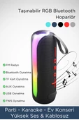 IPX7 Kablosuz Hoparlör Rgb Aydınlatmalı Fm Radyo Taşınabilir Bluetooth Hoparlör - 8