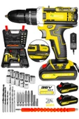 DAFLONG 36 V SU TERAZİLİ ÇELİK GÖVDE ŞARJLI DARBELİ MATKAP+UÇ SETİ - 2
