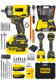 DAFLONG ITL-02S Torklu Somun Bijon Sökme Vidalama Metal Mandrenli Matkap Çantalı - Sarı - 2