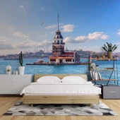 İstanbul Kız Kulesi Manzaralı Duvar Kağıdı thumbnail 2