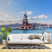 İstanbul Kız Kulesi Manzaralı Duvar Kağıdı thumbnail 1